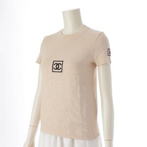 CHANEL Pre-Owned 2003 CC logo knitted top / Size 40